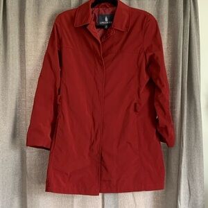 London Fog Burgundy Trench Rain Jacket Size medium Old School Trench Coat
